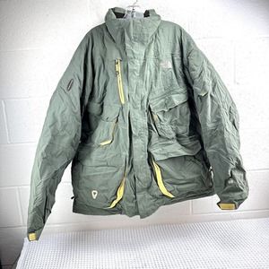 The North Face Green Jacket with Yellow Accents
